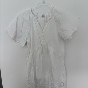 Old Navy White Blouse with Button Detail